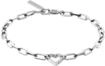 Armband LIEBESKIND BERLIN "Schmuck Geschenk Edelstahl Armkette Herz", silber
