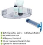 Eckregal WENKO "Vacuum-Loc Quadro", silber (gl&auml;nzend, loc: chrom), B:19,5cm H:8,5cm