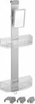 Duschablage WENKO "Premium", silber (silberfarben), B:25cm H:71cm T:10cm, Edelstahl,