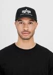 Trucker Cap ALPHA INDUSTRIES "Basic Trucker Cap", Gr. onesize, schwarz, Baumwolle,