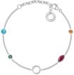 Charm-Armband THOMAS SABO "Farbige Steine", silberfarben, t&uuml;rkisfarben, rot, gr&uuml;n,