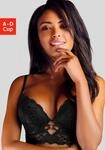 Push-up-BH VIVANCE "Francesca", Damen, Gr. 80, Cup A, schwarz, Spitze, Obermaterial: