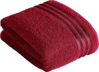 Saunatuch VOSSEN "Cult de Luxe", rot (rubin), B:100cm L:150cm, Walkfrottee,
