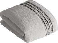 Saunatuch VOSSEN "Cult de Luxe", grau (light grau), B:100cm L:150cm, Walkfrottee,
