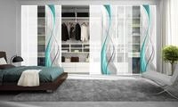 Schiebegardine HOME WOHNIDEEN "CARLISLE", blau (petrol), B:60cm H:245cm, Polyester,