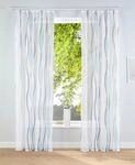 Gardine OTTO HOME "Dimona, 2er-Set, Kr&auml;uselband, transparent, Wellenmotiv" Gr....