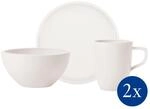 Geschirr-Set VILLEROY & BOCH "Fr&uuml;hst&uuml;cks-Set Artesano Original wei&szlig;", wei&szlig;,