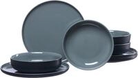 Tafelservice RITZENHOFF & BREKER "Teller Set, Geschirr-Set Jasper", schwarz, 8 Stk.,