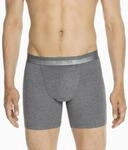 Langer Boxer HOM "HO1", Herren, Gr. S, grau, Obermaterial: 65% Baumwolle, 22% Modal,