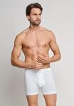 Boxershorts SCHIESSER "Essentials", Herren, Gr. 6, wei&szlig; (100, wei&szlig;), Feinripp,