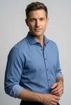 Businesshemd OLYMP "Level Five body fit", Herren, Gr. 40, N-Gr, blau, Web,