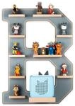 Wandregal BOARTI "Holz Regal Buchstabe B f&uuml;r Toniebox Tonies Figuren", grau, B:41cm