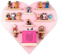 Wandregal BOARTI "Regal Holz Herz Kinder Toniebox Tonies Figuren" Gr. 54, rosa,