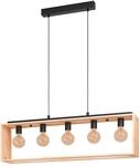 EGLO H&auml;ngeleuchte "FAMBOROUGH Pendellampe, Stahl und Holz, E27, Wohnzimmerlampe,