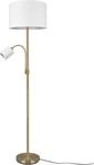 TRIO LEUCHTEN Stehlampe "Hotel", wei&szlig; (messingfarben, wollwei&szlig;), 2, &Oslash; 40cm H: