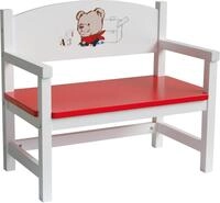 Puppenm&ouml;bel ROBA "Puppenbank Teddy College", rot (wei&szlig;, hellrot), Puppenm&ouml;bel,