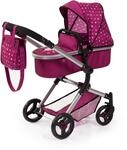 Kombi-Puppenwagen BAYER "Vario, Bordeaux", rot (bordeaux), Puppenwagen, KinderB:42cm
