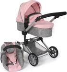 Kombi-Puppenwagen CHIC2000 "Linus, Melange Grau-Rosa", rosa (melange grau,...
