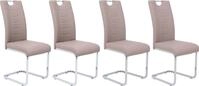 Freischwinger HELA "Ruby", braun (cappuccino, silberfarben), B:44cm H:104cm T:57,5cm,