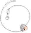Armband ENGELSRUFER "Herzfl&uuml;gel", rosa (silberfarben, ros&eacute;goldfarben,