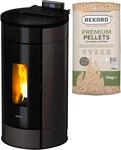 Pelletofen FREEPOINT "Globe airtight", schwarz (anthrazit), Kamin&ouml;fen,...