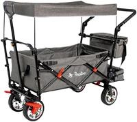 Bollerwagen PINOLINO "AddPlus", grau, Bollerwagen, Kinder, Metall, Stoff,