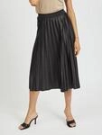 Plisseerock VILA "VINITBAN SKIRT - NOOS", Damen, Gr. M (38), schwarz, Web,