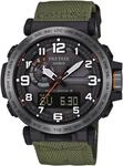 Funkchronograph CASIO PRO TREK, gr&uuml;n (dunkelgr&uuml;n), Armbanduhren, Herren,