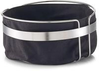 Brotkorb ZELLER PRESENT, schwarz, H:10,8cm &Oslash;:22cm, Baumwolle, Metall,