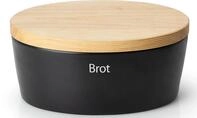 Brotkasten CONTINENTA, braun (schwarz, holzfarben), B:23cm H:14cm L:30cm, Keramik,