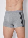 Panty SCHIESSER, Herren, Gr. 4, 3 Stk., grau (grau, meliert), 95% Baumwolle, 5%