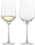 Wei&szlig;weinglas ZWIESEL GLAS "Wei&szlig;weingl&auml;ser Pure 408 ml 2er Set transparent", bunt