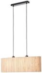 BRILLIANT Pendelleuchte "Wimea", schwarz (schwarz, natur), 2, H: 120cm, 1 Stk.,