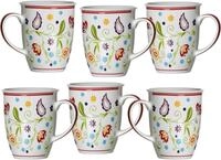Becher RITZENHOFF & BREKER "Doppio Shanti, 6-teilig", bunt, H:10cm &Oslash;:9cm, Porzellan,