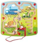 Spiel HAPE "Baufahrzeuge-Labyrinth", bunt, Spiele, KinderB:25cm H:2cm T:25cm, Holz,