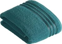 Saunatuch VOSSEN "Cult de Luxe", blau (lagoon), B:100cm L:150cm, Walkfrottee,