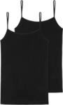 Unterhemd SCHIESSER "Unterhemd 2er Pack", Damen, Gr. XL, N-Gr, schwarz, Obermaterial: