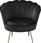 Loungesessel SALESFEVER "Clam - Design Cocktailsessel", schwarz, B:76cm H:78cm