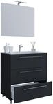 Waschtisch VCM "3-tlg. Waschplatz Waschtisch Badinos Schublade 3SC", schwarz, B:60cm