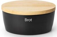 Brotkasten CONTINENTA, braun (schwarz, holzfarben), B:20cm H:14cm L:27cm,...