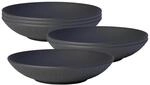 Schale VILLEROY & BOCH "Schale flach Manufacture Rock &oslash; 23,5 cm 6er Set schwarz",