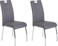 Stuhl HELA "Susi", grau (grau, silberfarben), B:44cm H:98cm T:61cm, 97% Polyurethan
