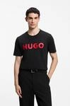 T-Shirt HUGO "Dulivio", Herren, Gr. L, schwarz001, Single Jersey, Obermaterial:...