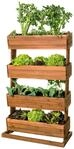 Hochbeet HECHT INTERNATIONAL "Cube 4", braun (natur), B:82cm H:145cm T:50cm,