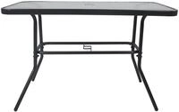 Gartentisch VCM "Glas Gartentisch Esstisch Balkontisch 110x55", wei&szlig; (klarglas),