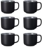 Tasse RITZENHOFF & BREKER "Kaffeetassen Jasper 240 ml 6er Set", schwarz, 6 tlg.,