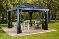 Pavillon SOJAG "South Beach 12x12", grau (anthrazit, anthrazit), B/H/T: 363cm x 310cm