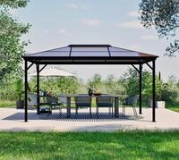 Pavillon SOJAG "Verona 10x14", grau (anthrazit), B/H/T: 423cm x 261cm x 299cm,