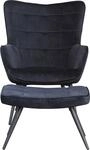 Sessel BYLIVING "Uta", schwarz, B:60cm H:97cm T:80cm, 100% Polyester, Sessel, Sessel,