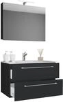 Waschtisch VCM "3-tlg. Waschplatz Waschtisch Badinos Schublade SP", schwarz, B:60cm